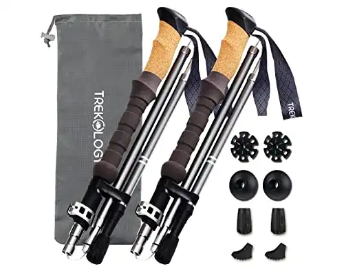 TREKOLOGY Trekking Poles Collapsible Nordic Hiking Poles