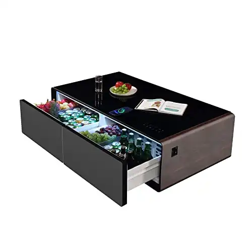 LIVTAB Smart Coffee Table with Built in Fridge and Speakers