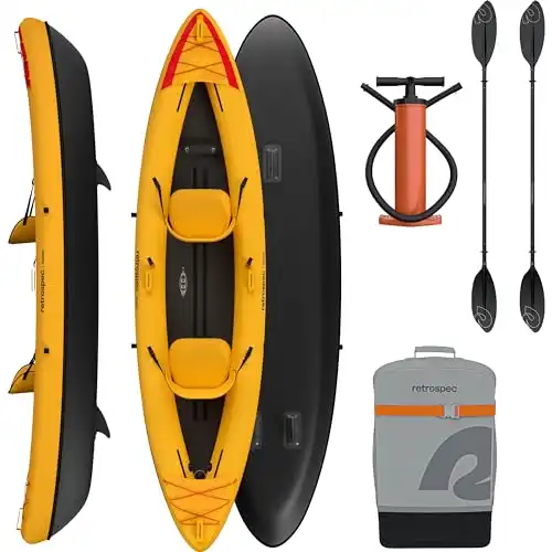 Retrospec Coaster Tandem Inflatable Kayak - 2 Person